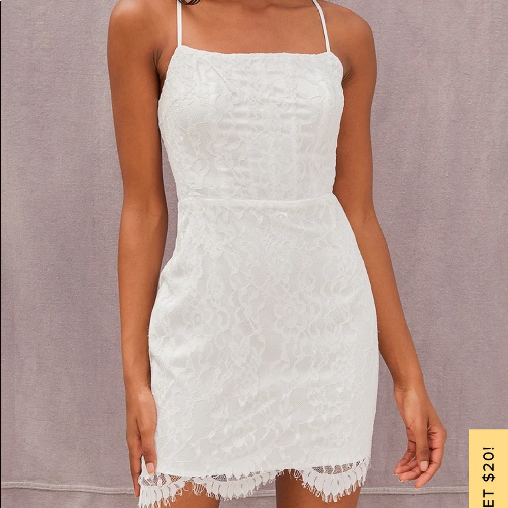 NWT Lulus Romantic Fate White Dress